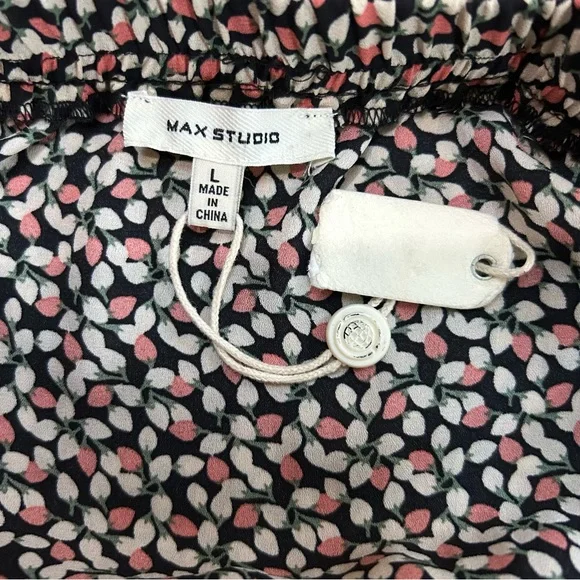 Max Studio High-Low Floral Print Boho Prairie Western Ruffle Midi Skirt. Size L - Picture 8 of 8